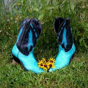 Teal Cowboy boots